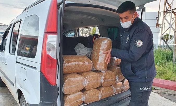 Adana'da 500 kilo kaçak tütün ele geçirildi