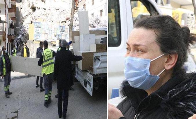 Ankara'da evsiz kalan aileler, gözyaşları içinde taşınmaya başladı