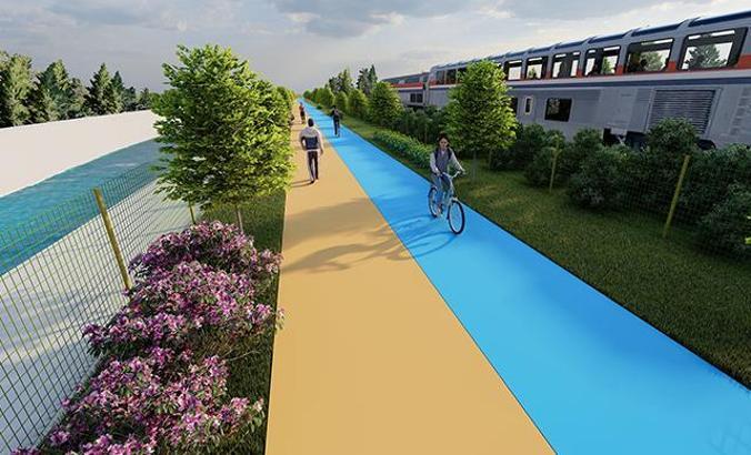 Bahçeşehir Gölet’te yürüyüş ve bisiklet yolu bir arada