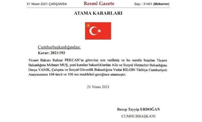 Siyasilerden yeni atanan 3 bakan için tebrik mesajları