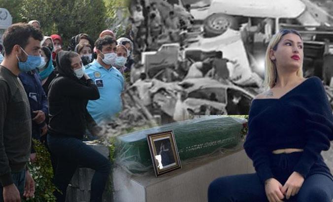 Hatay'daki feci kazada hayatını kaybeden Eda, son yolculuğuna uğurlandı