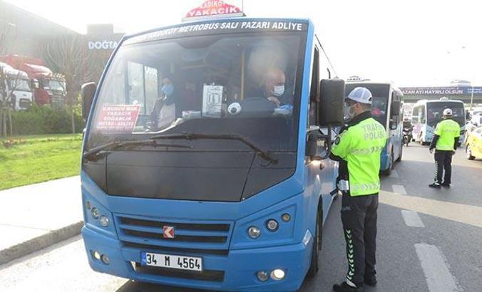 Toplu taşıma araçlarına koronavirüs denetimi
