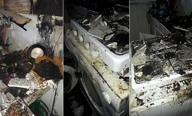 Faciadan dönüldü! Ocakta unutulan yemek mutfağı küle çevirdi