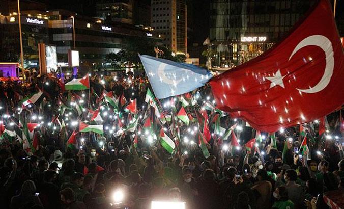 İsrail'in Mescid-i Aksa'ya yönelik saldırıları protesto edildi