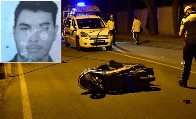 Direksiyon hakimiyetini kaybeden üniversiteli moto kurye hayatını kaybetti
