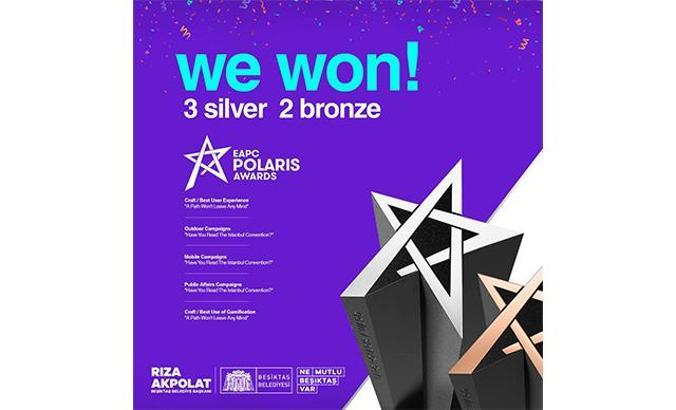 Beşiktaş Belediyesi, Polaris Awards’tan 5 ödül aldı