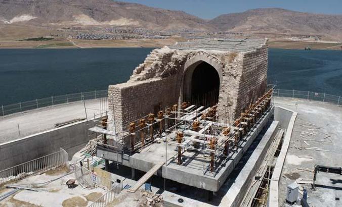 Hasankeyf'in sembolü Küçük Saray, 6 metre yükseltildi