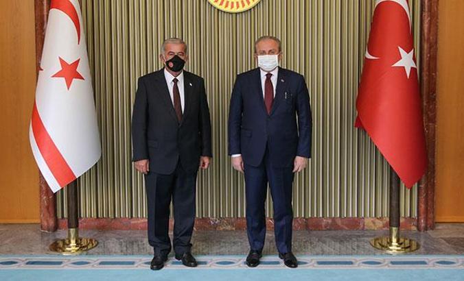 TBMM Başkanı Şentop, KKTC Cumhuriyet Meclisi Başkanı ile görüştü