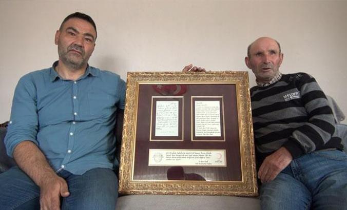 Osmanlı askerinin mektubu, torununun evinde