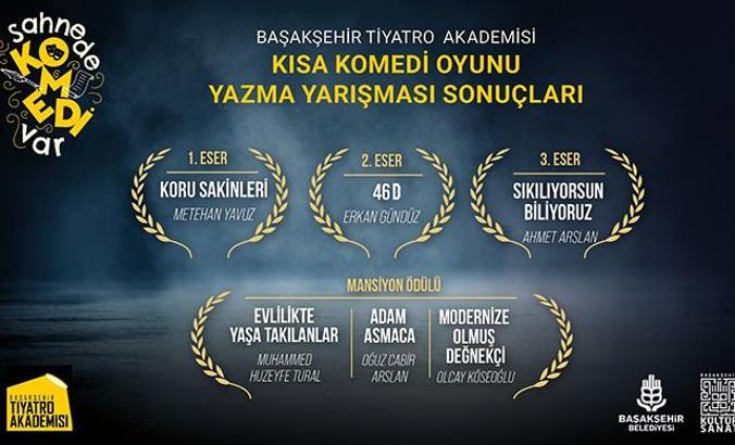 Başakşehir’de tiyatro yarışmasının kazananları belli oldu