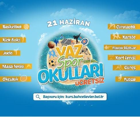 Bahçelievler’de Yaz Spor Okulları 21 Haziran’da başlıyor