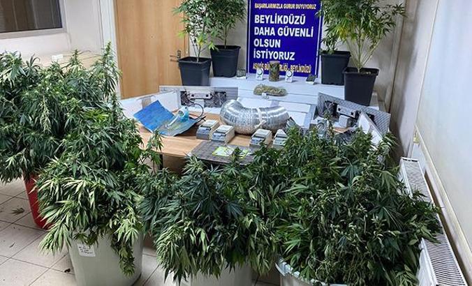 Beylikdüzü'nde deniz manzaralı villa, uyuşturucu serası çıktı