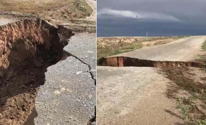 Selde dere yatağındaki köprü çöktü
