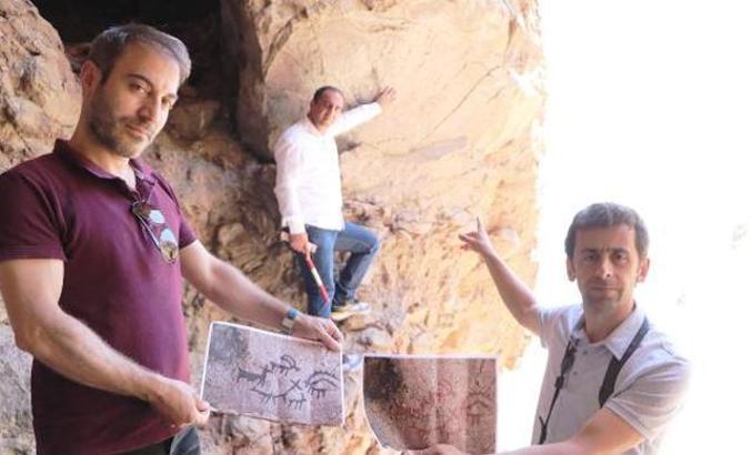 Erzurum dağlarında 8 bin yıllık kaya resimleri