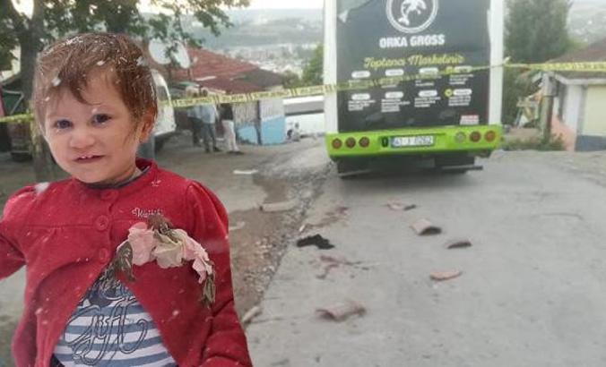 Halk otobüsünün çarptığı 3 yaşındaki Emine Nur yaşamını yitirdi