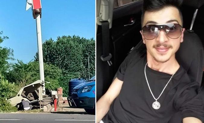 Direğe çarpan otomobil ikiye bölündü; Emre öldü
