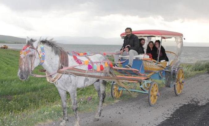 Çıldır Gölü'nde fayton sezonu