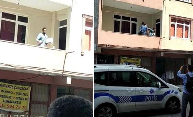 Sultangazi'de oturduğu dairenin başkasına kiralandığını iddia ederek isyan etti