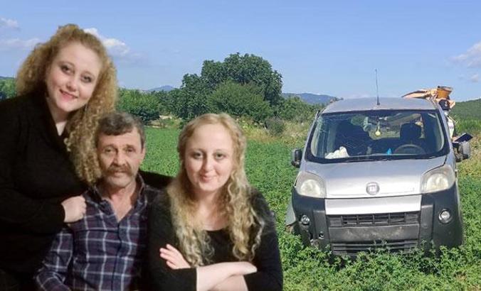 Sulama kanalına çarpan hafif ticari araçtaki baba- kızı ölüm ayırdı