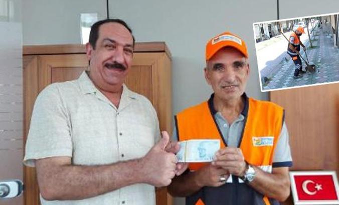 Temizlik işçisi bulduğu parayı Iraklı sahibine teslim etti