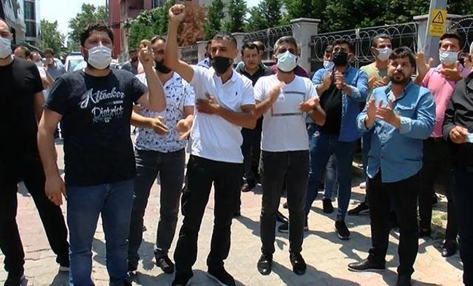 Gasp dehşetinin yaşandığı SAS Holding önünde eylem