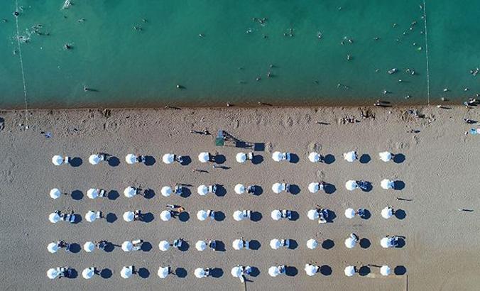 Konya Ovası'nda plaj keyfi