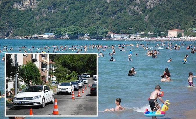 Bartın'da İnkum doldu, araç geçişine izin verilmedi