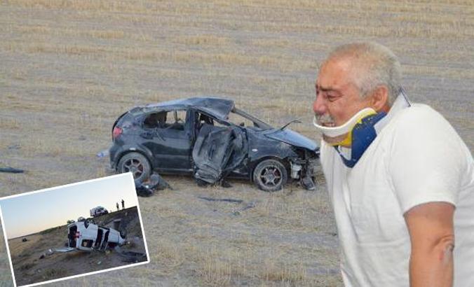 Hafif ticari araç otomobile arkadan çarptı: 2 ölü, 7 yaralı