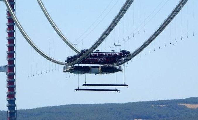 1915 Çanakkale Köprüsü'nde ilk mega tabliye blok montajı yapıldı