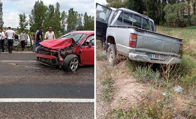 Otomobil ile kamyonet kafa kafaya çarpıştı: 1 ölü, 3 yaralı