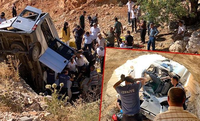 Minibüs menfeze yuvarlandı: 2 ölü, 5 yaralandı