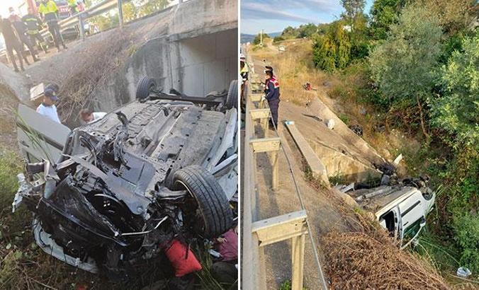 Kamyonet su kanalına devrildi: 3 ölü, 2 yaralı