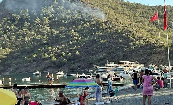 Datça'da yangın çıkan ormanlık alandaki torpiller çocuklarınmış