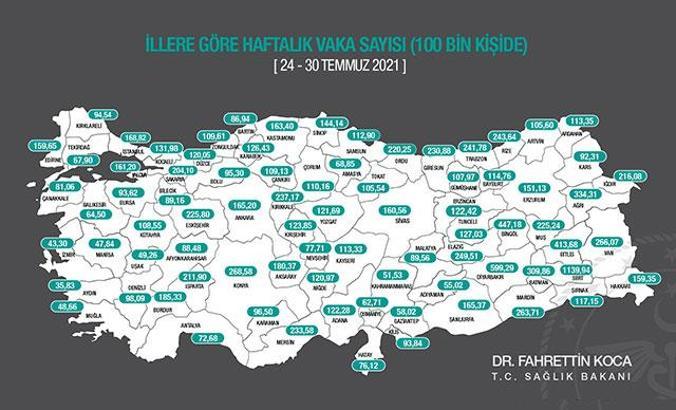 Vaka artışı en çok Siirt, Diyarbakır, Bingöl, Batman ve Bitlis'te
