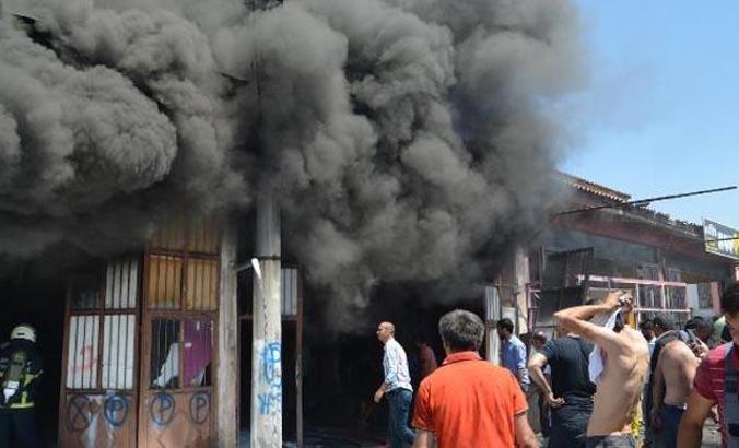 Aksaray'da sanayi sitesinde yangın söndürüldü