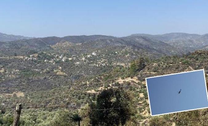 Milas'ta yangın 8'inci gününde; havadan müdahale yoğunlaştı