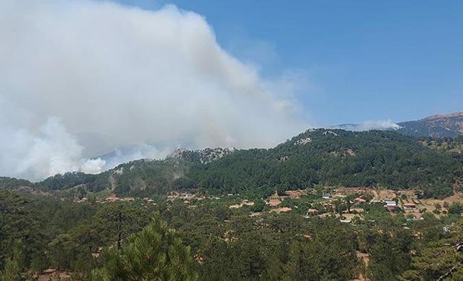 Köyceğiz'deki yangında 11'inci gün; yayladaki evler tahliye edildi