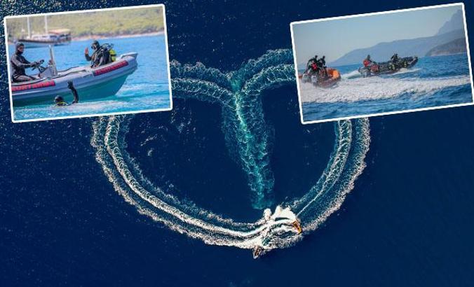 Su altı timleri, 22 metre derinlikteki suç aletini 2 dakikada buldu