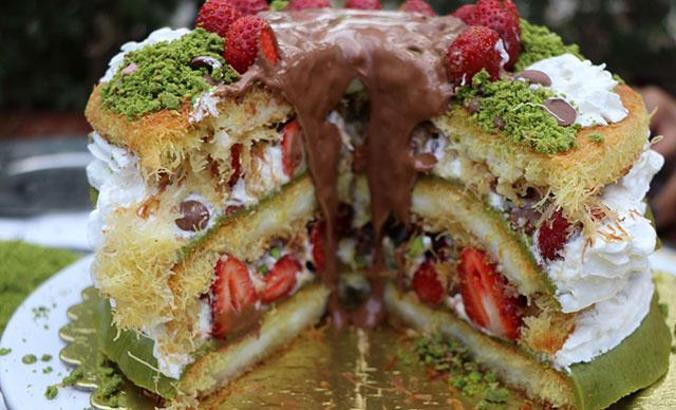 Künefenin pastasını yaptılar