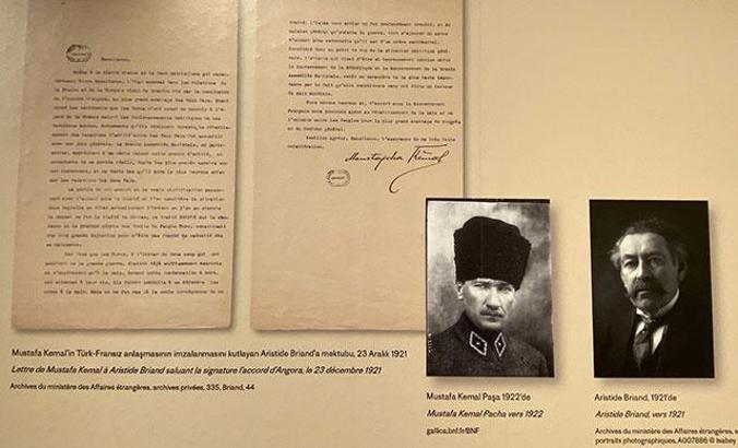 Atatürk'ün '1921 Ankara Antlaşması' için Fransa'ya yazdığı mektup sergide