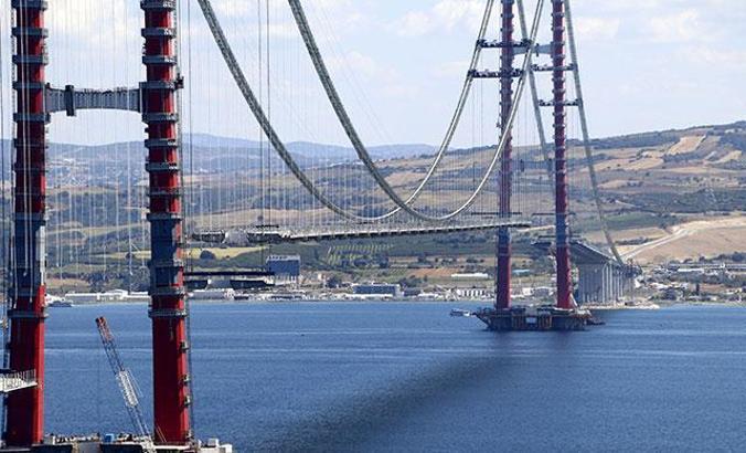 1915 Çanakkale Köprüsü yolunda sona yaklaşıldı