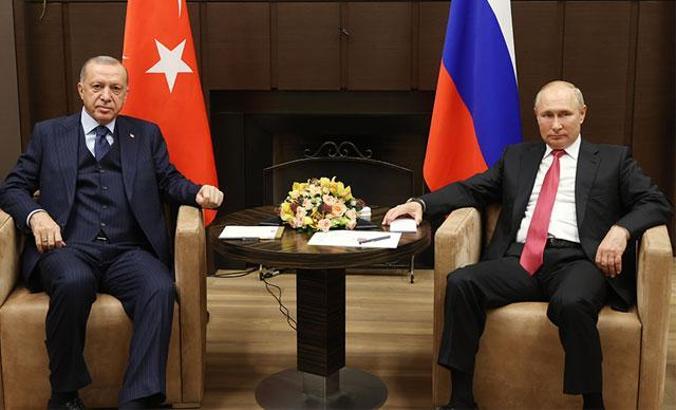 Cumhurbaşkanı Erdoğan, Rusya Devlet Başkanı Putin ile bir araya geldi
