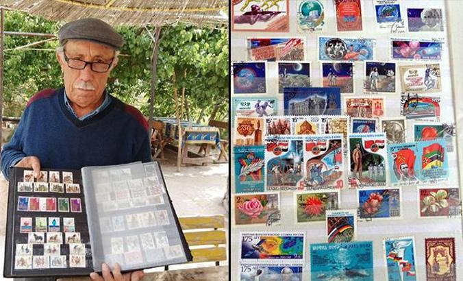 50 yılda 200 bin pul biriktirdi