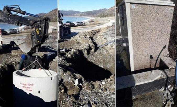 Salda Gölü kumsalına açılan su kuyusu tepki çekti