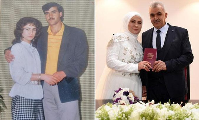 1986'da nişanlandılar, 35 yıl sonra evlendiler