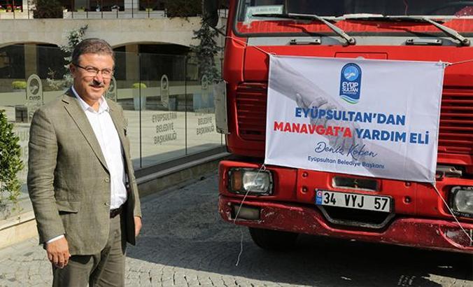Eyüpsultan’dan Manavgat’a yardım eli