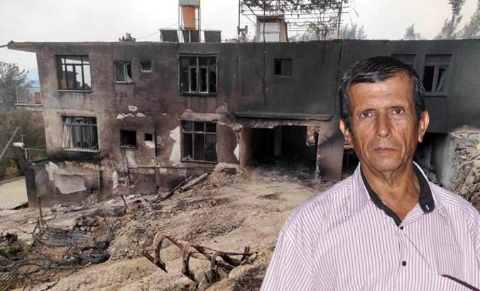 Büyük Manavgat yangınında küle dönen evi için türkü yaktı
