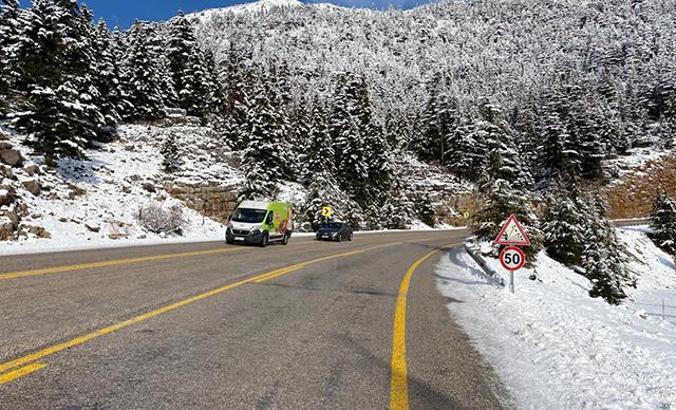 Antalya'da kar manzarası