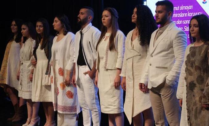 Rize bezinden kıyafetlere defileli tanıtım
