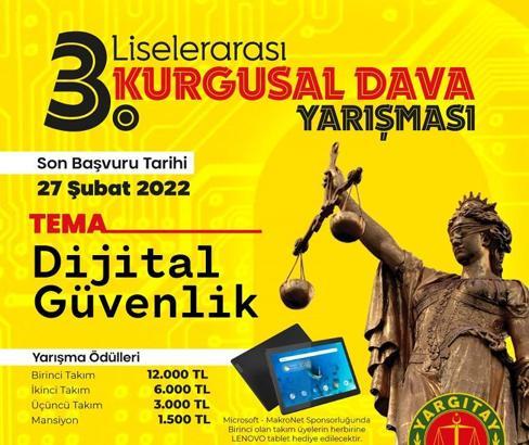 ‘3’üncü Liselerarası Kurgusal Dava Yarışması başvuruları başladı